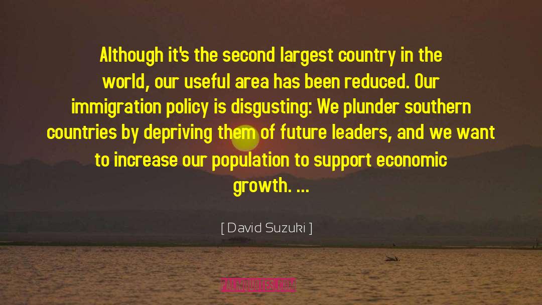 David Suzuki Quotes: Although it's the second largest
