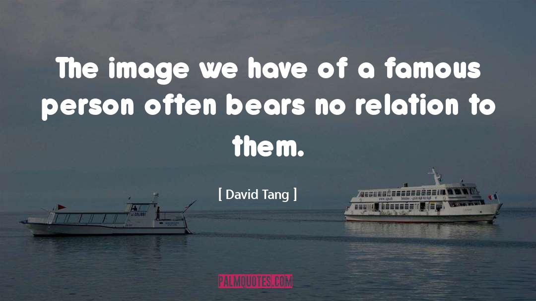 David Tang Quotes: The image we have of