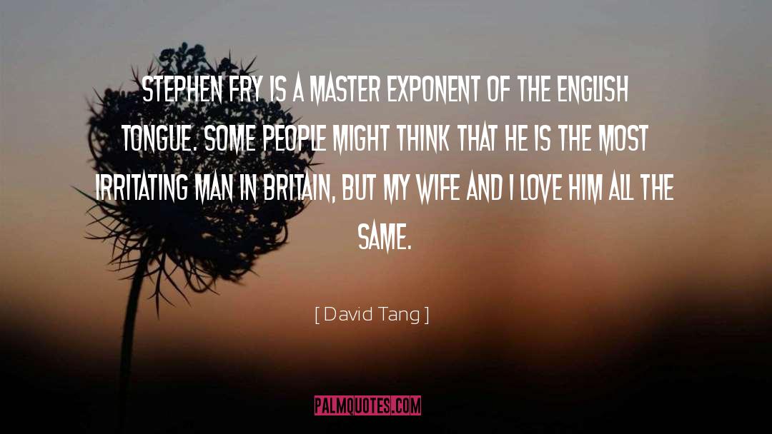 David Tang Quotes: Stephen Fry is a master