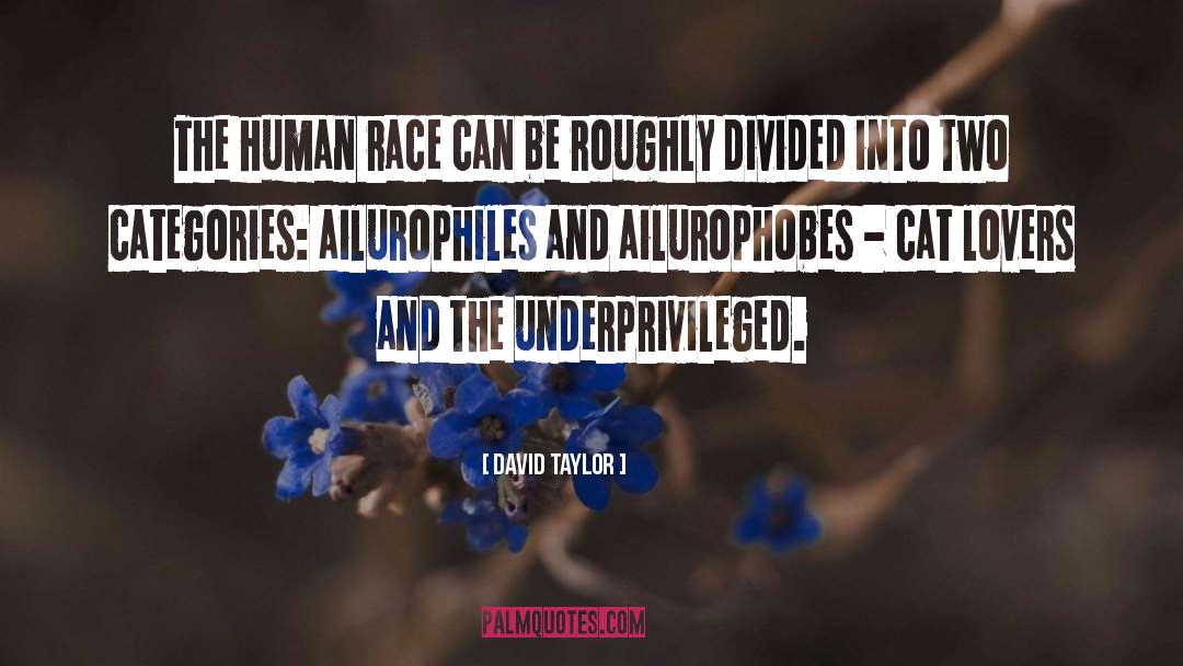 David Taylor Quotes: The human race can be
