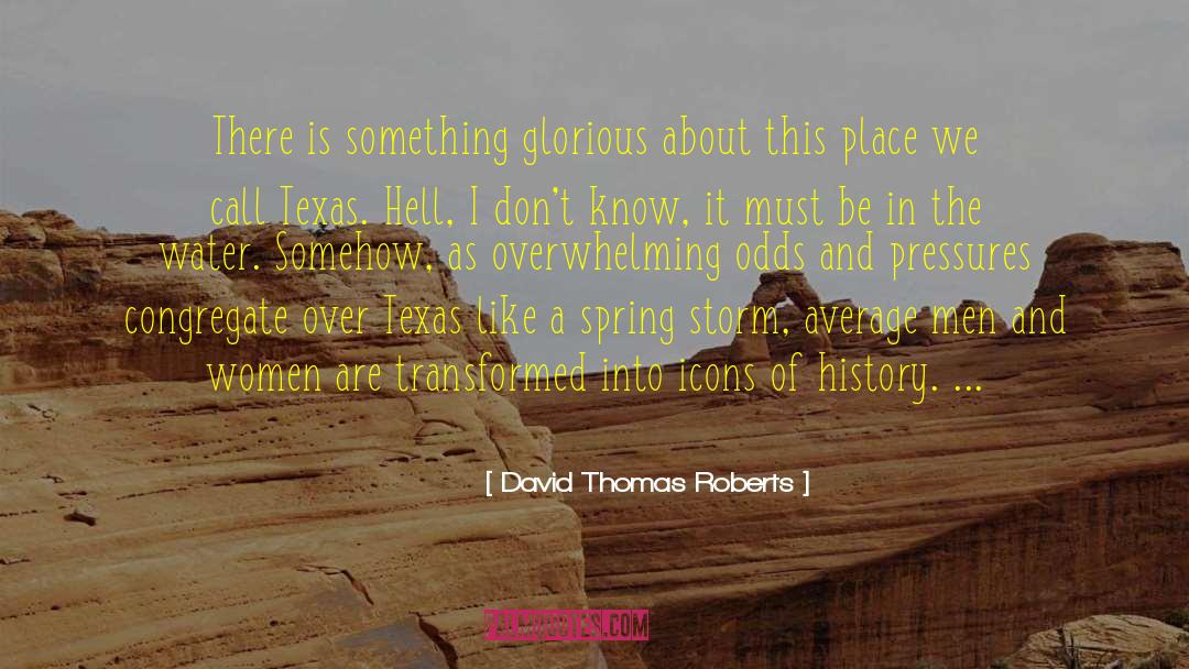 David Thomas Roberts Quotes: There is something glorious about