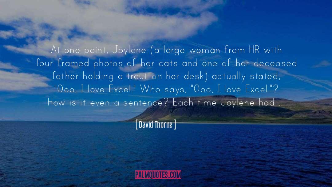 David Thorne Quotes: At one point, Joylene (a