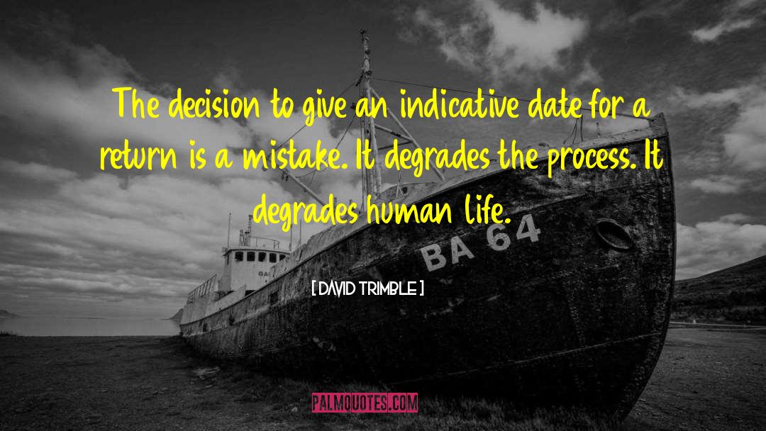 David Trimble Quotes: The decision to give an