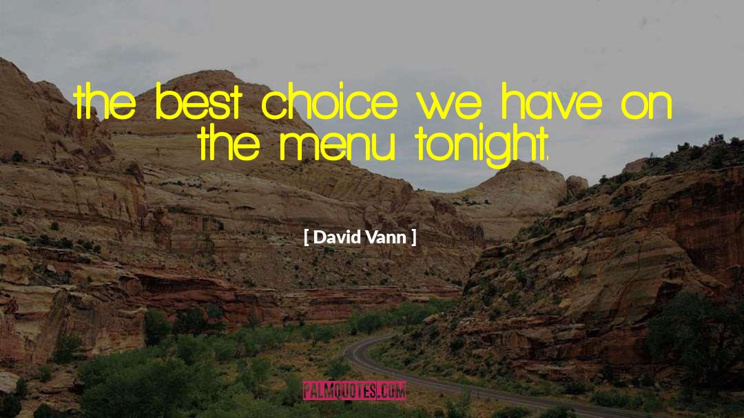 David Vann Quotes: the best choice we have