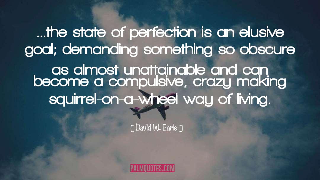 David W. Earle Quotes: ...the state of perfection is