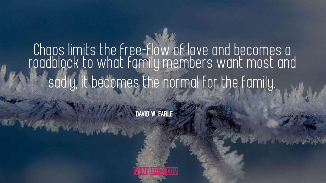 David W. Earle Quotes: Chaos limits the free-flow of