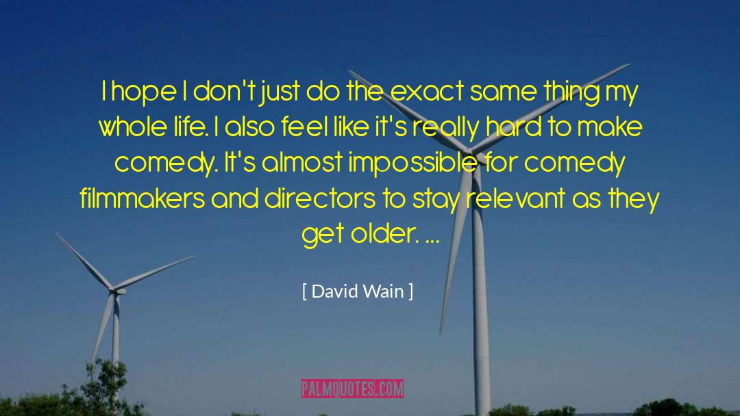 David Wain Quotes: I hope I don't just