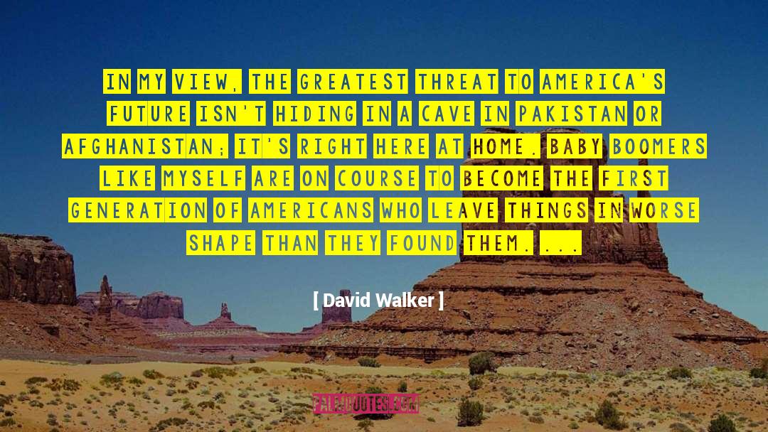 David Walker Quotes: In my view, the greatest