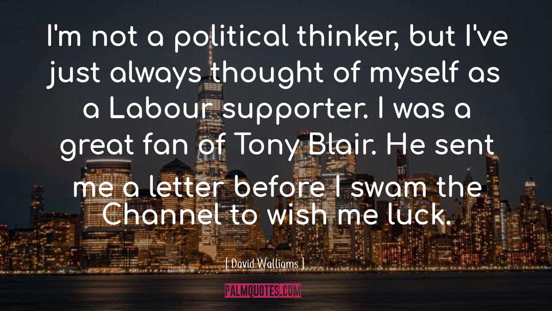 David Walliams Quotes: I'm not a political thinker,