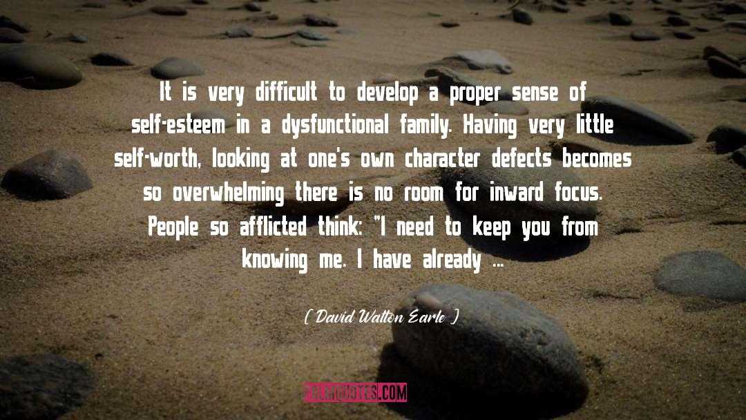 David Walton Earle Quotes: It is very difficult to