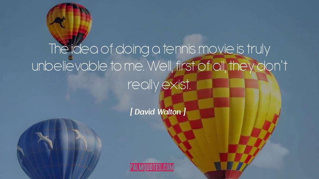 David Walton Quotes: The idea of doing a