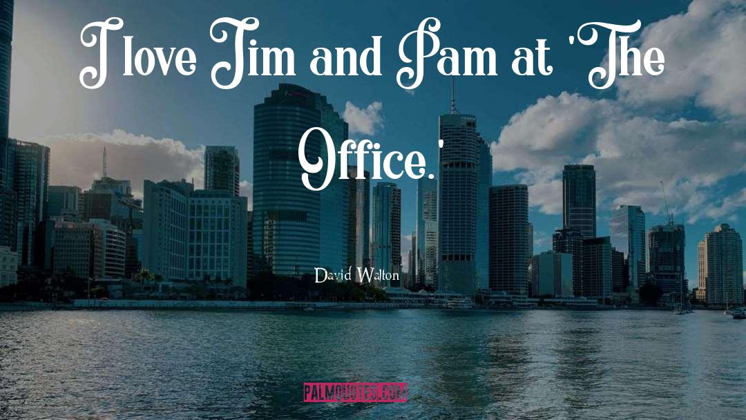 David Walton Quotes: I love Jim and Pam