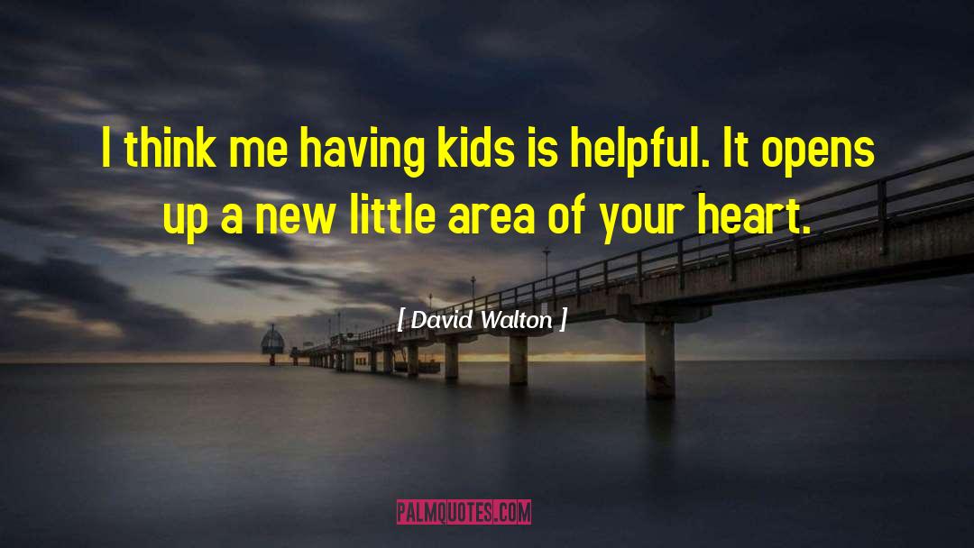 David Walton Quotes: I think me having kids