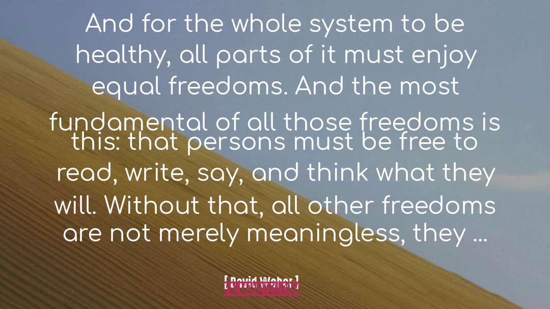 David Weber Quotes: And for the whole system