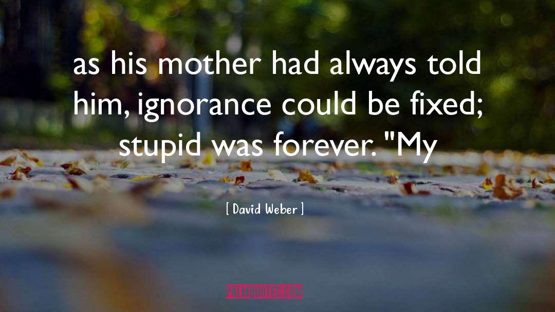 David Weber Quotes: as his mother had always