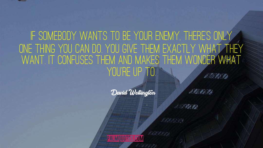 David Wellington Quotes: If somebody wants to be