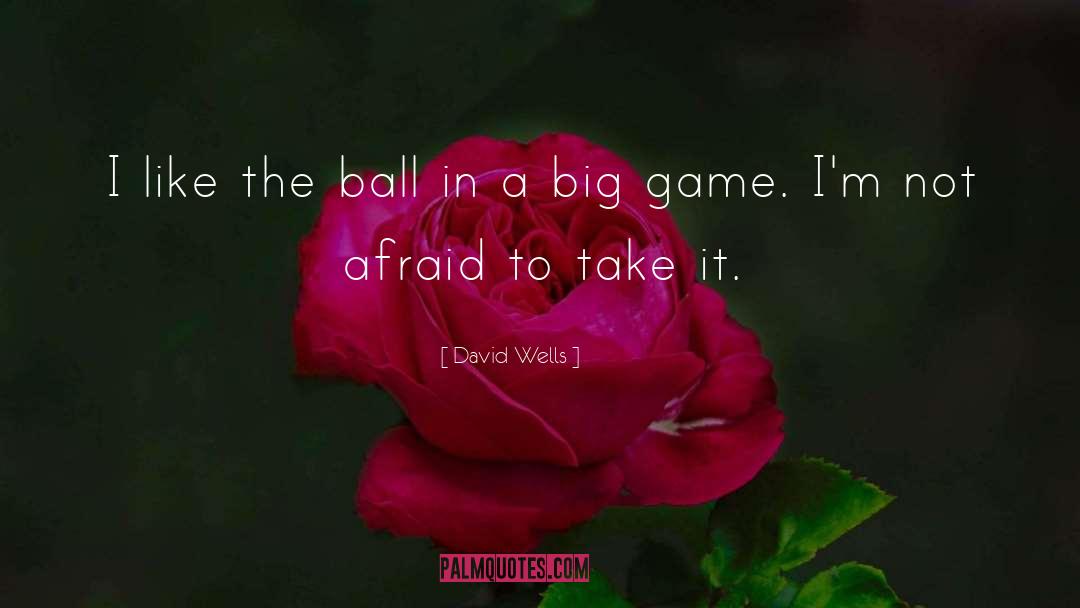 David Wells Quotes: I like the ball in