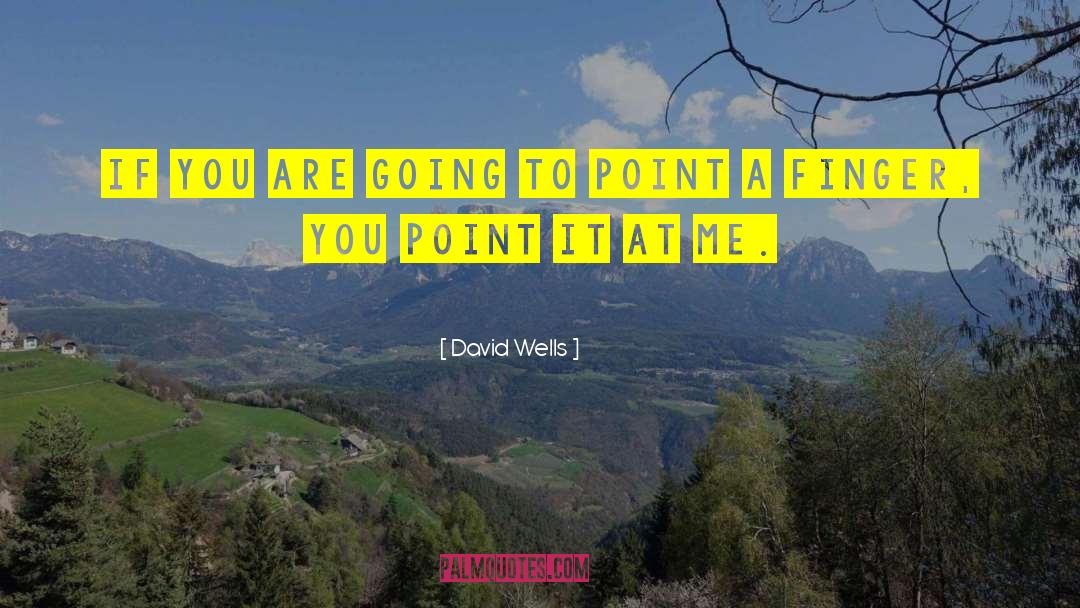 David Wells Quotes: If you are going to