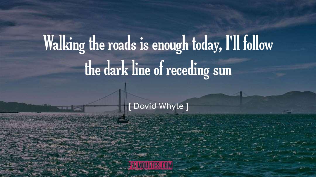David Whyte Quotes: Walking the roads is enough