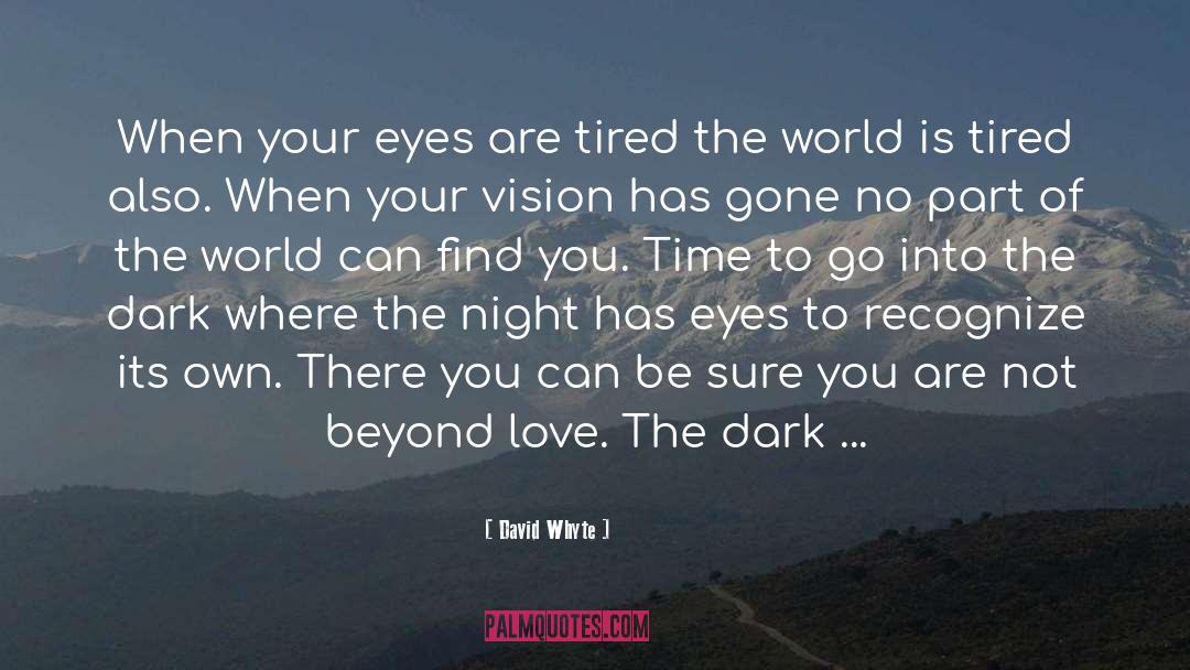 David Whyte Quotes: When your eyes are tired