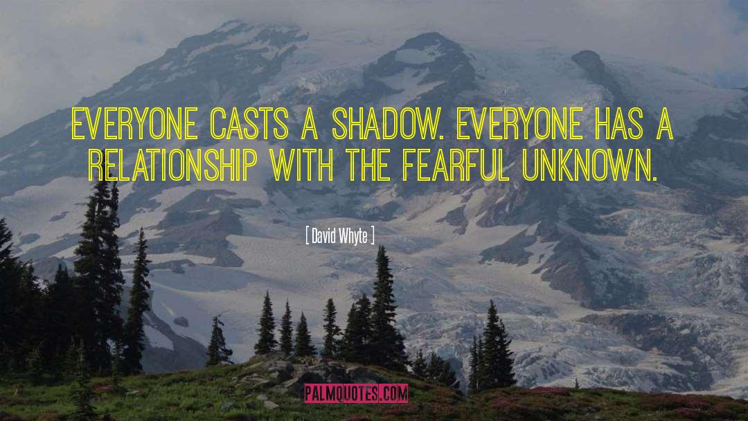 David Whyte Quotes: Everyone casts a shadow. Everyone