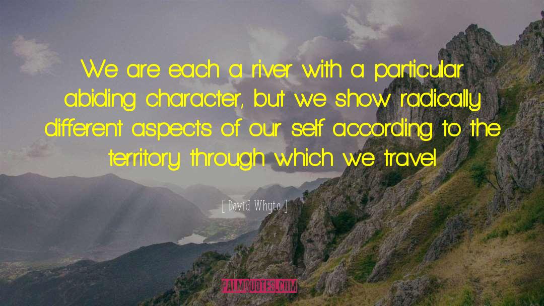 David Whyte Quotes: We are each a river