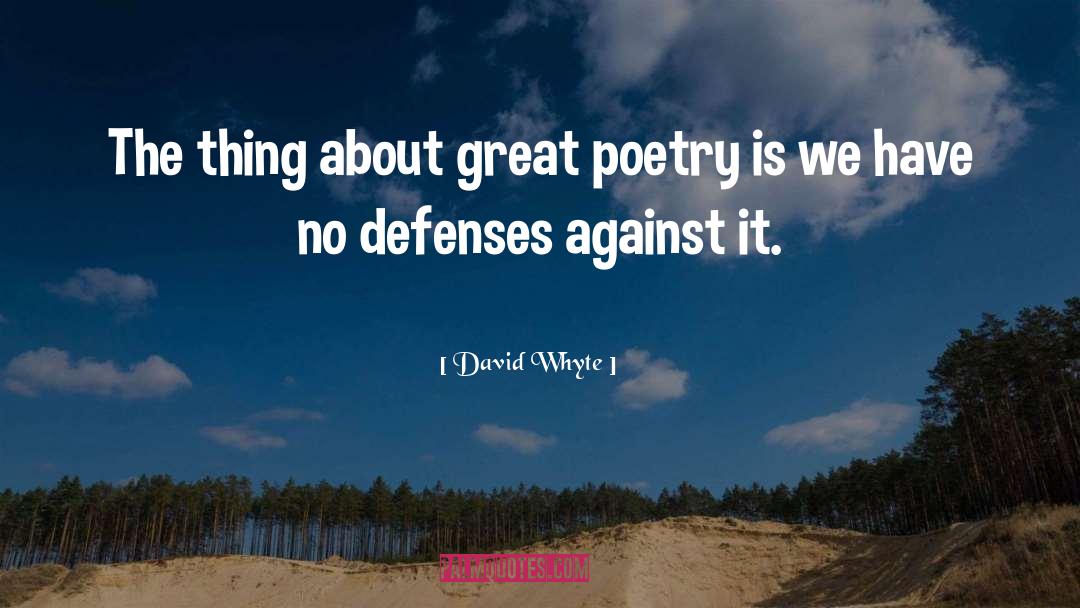 David Whyte Quotes: The thing about great poetry