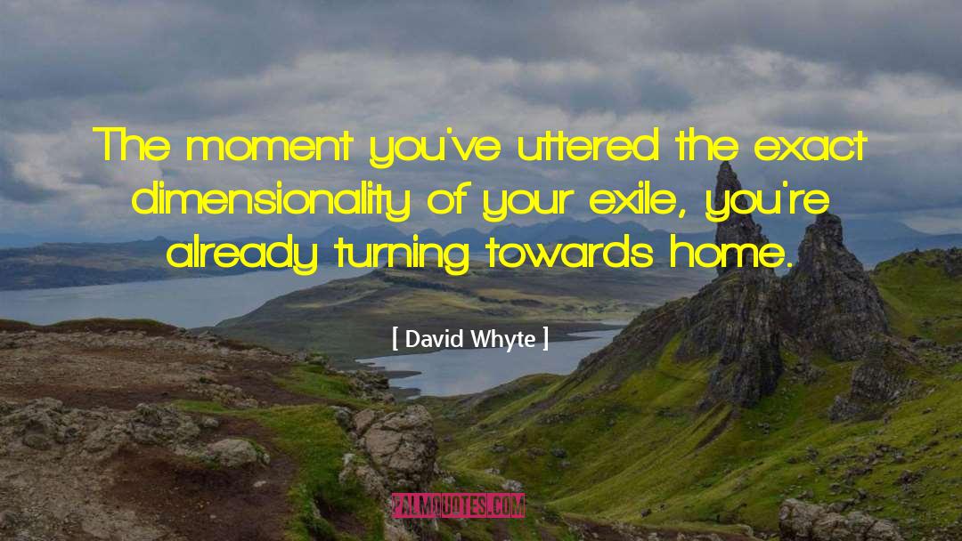 David Whyte Quotes: The moment you've uttered the