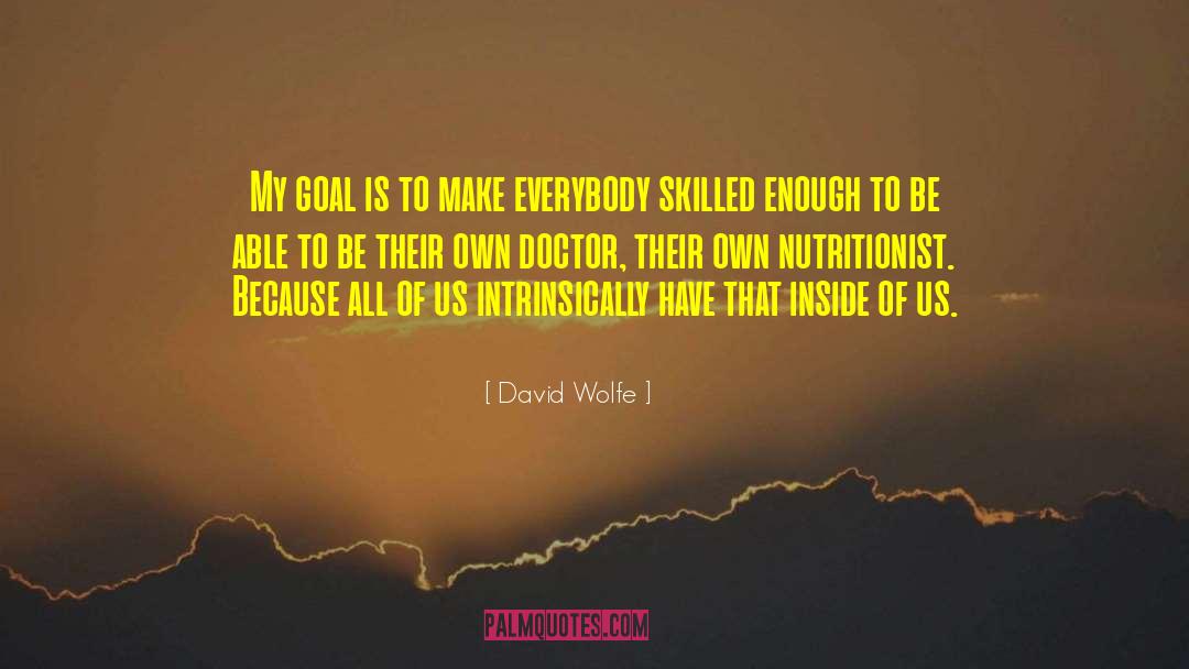 David Wolfe Quotes: My goal is to make