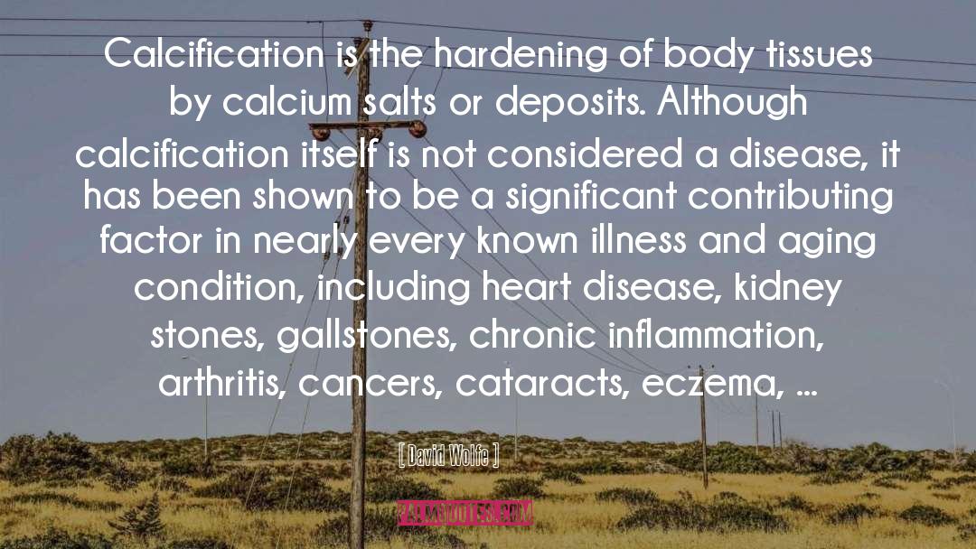 David Wolfe Quotes: Calcification is the hardening of