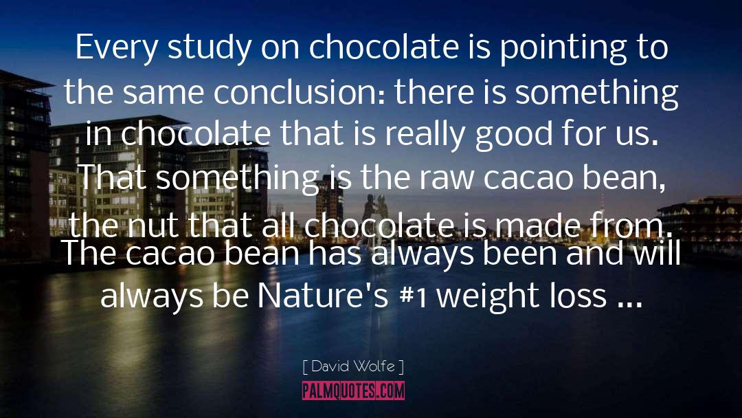 David Wolfe Quotes: Every study on chocolate is