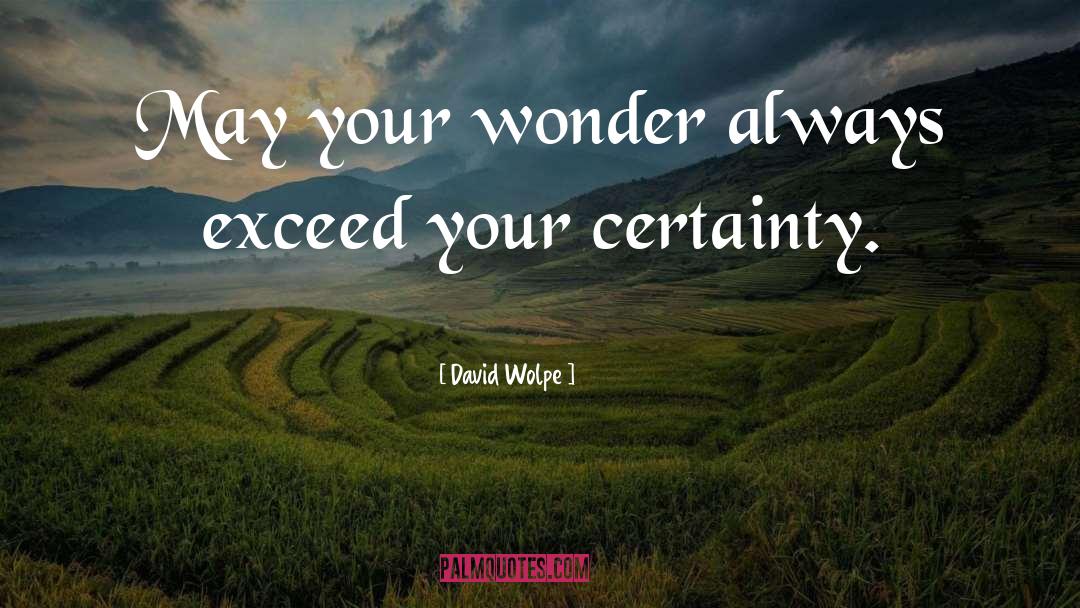 David Wolpe Quotes: May your wonder always exceed