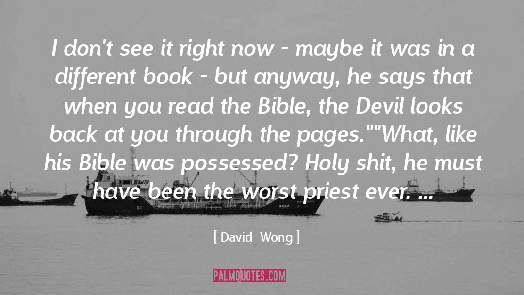 David Wong Quotes: I don't see it right