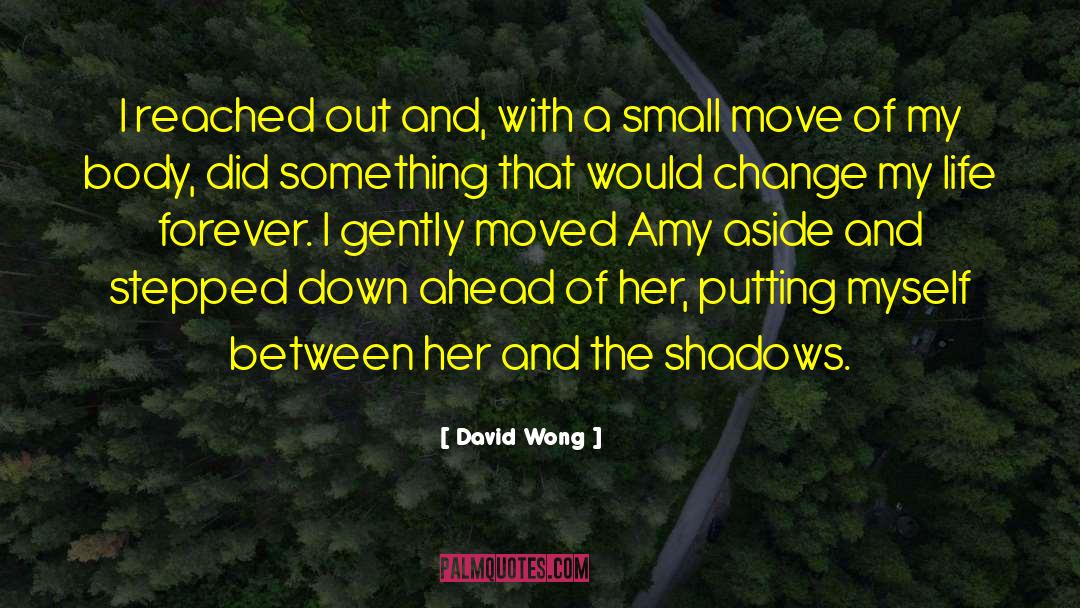 David Wong Quotes: I reached out and, with
