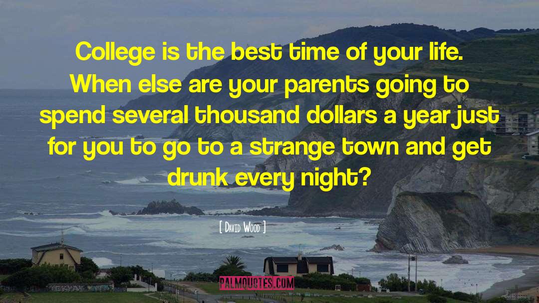 David Wood Quotes: College is the best time