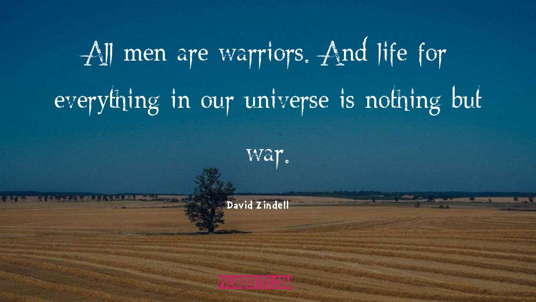 David Zindell Quotes: All men are warriors. And