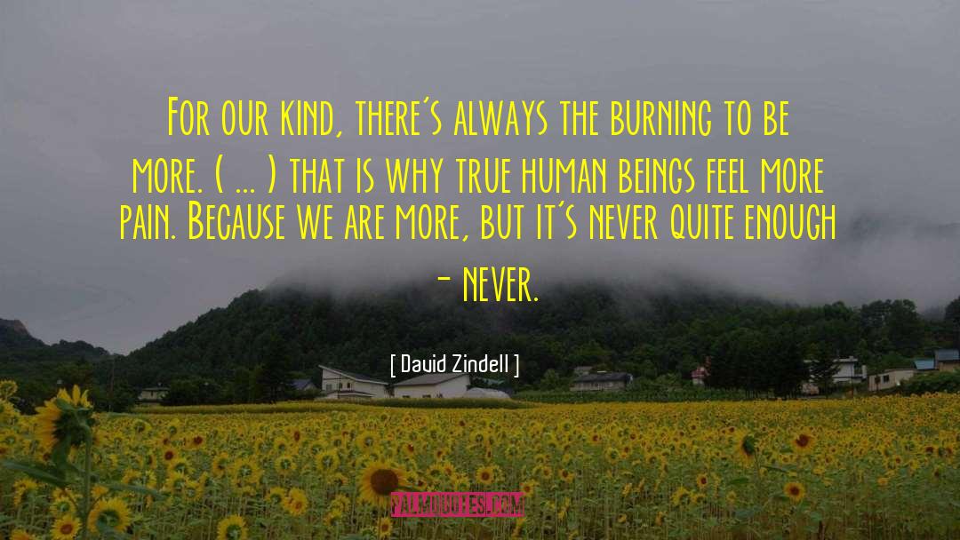 David Zindell Quotes: For our kind, there's always