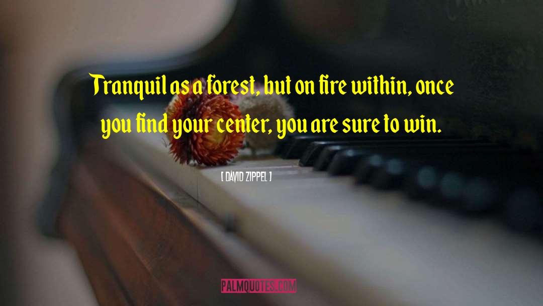 David Zippel Quotes: Tranquil as a forest, but