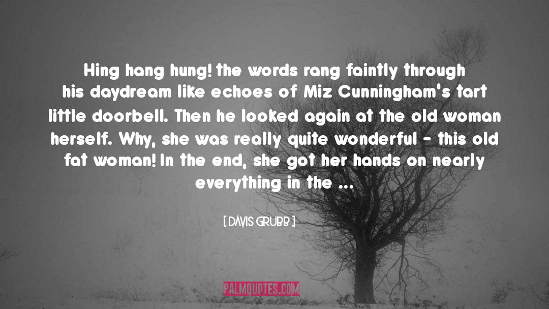 Davis Grubb Quotes: Hing hang hung! the words