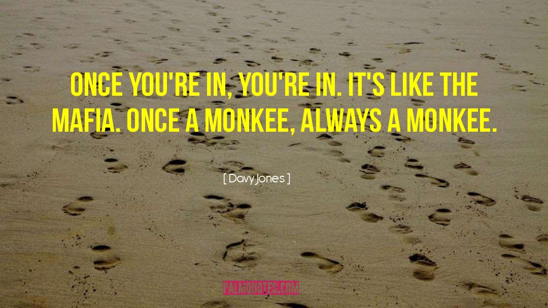 Davy Jones Quotes: Once you're in, you're in.
