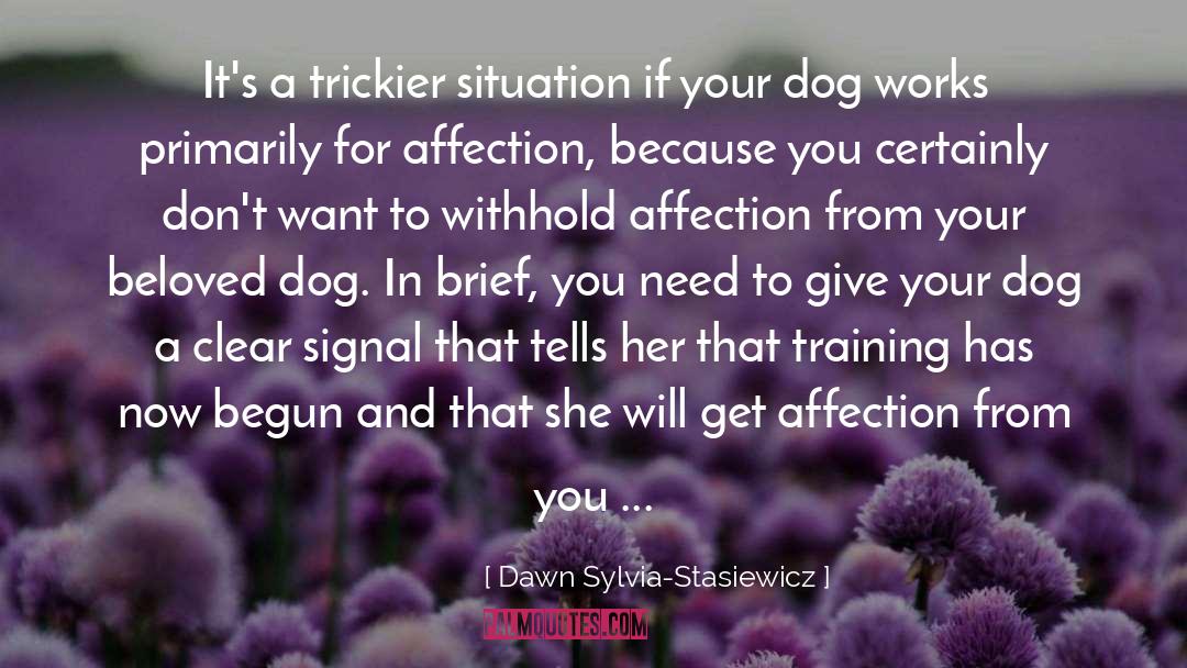 Dawn Sylvia-Stasiewicz Quotes: It's a trickier situation if