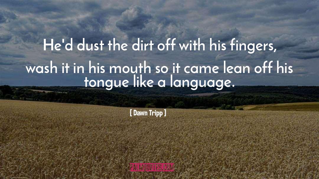 Dawn Tripp Quotes: He'd dust the dirt off