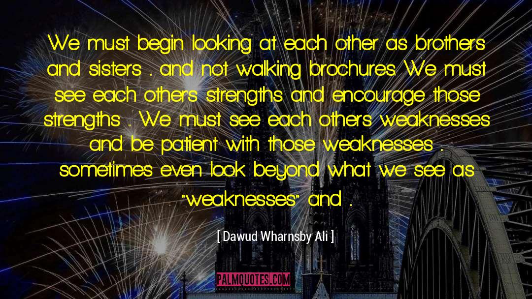 Dawud Wharnsby Ali Quotes: We must begin looking at