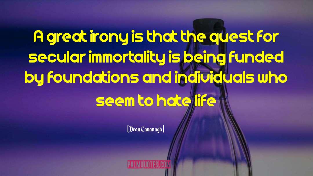 Dean Cavanagh Quotes: A great irony is that