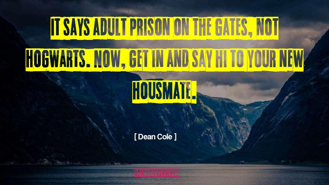 Dean Cole Quotes: It says adult prison on