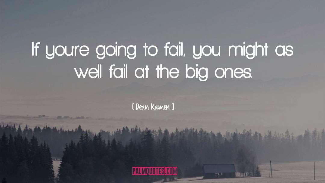 Dean Kamen Quotes: If you're going to fail,