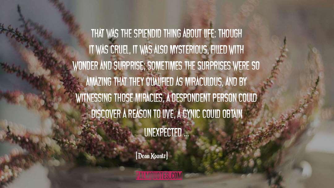 Dean Koontz Quotes: That was the splendid thing