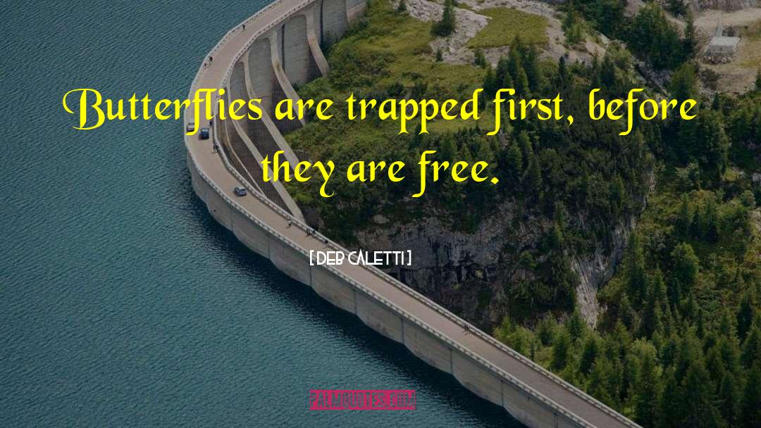 Deb Caletti Quotes: Butterflies are trapped first, before