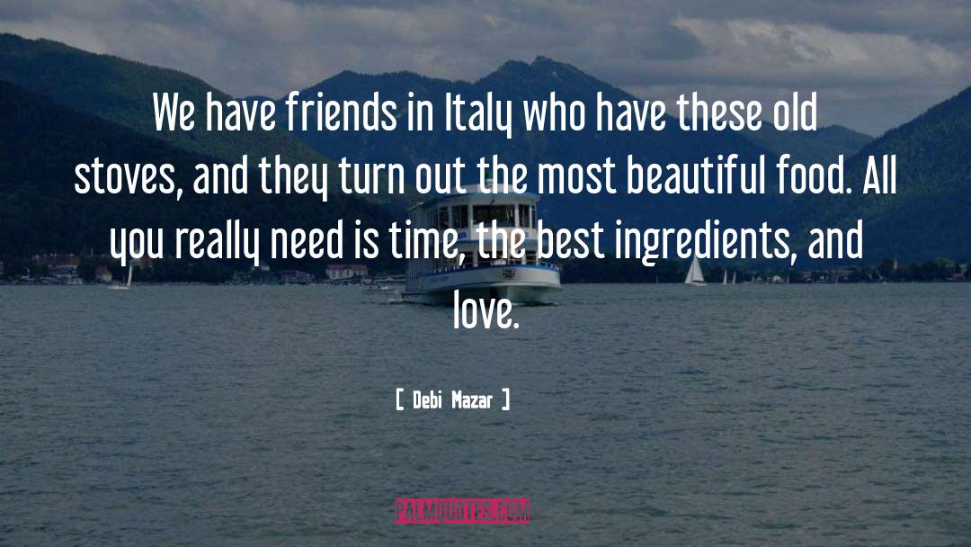 Debi Mazar Quotes: We have friends in Italy