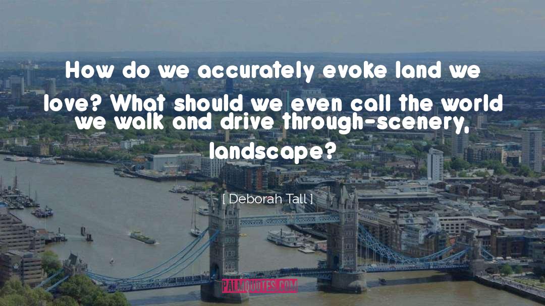Deborah Tall Quotes: How do we accurately evoke